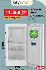 KEYSMART 4 BÖLMELİ DERİN DONDURUCU KEYSMART 4 BÖLMELİ DERİN DONDURUCU